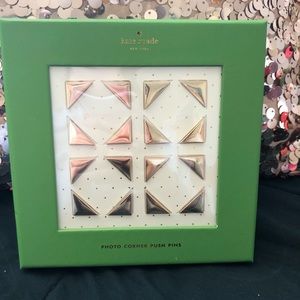 New in box Kate Spade Photo Corner push pins